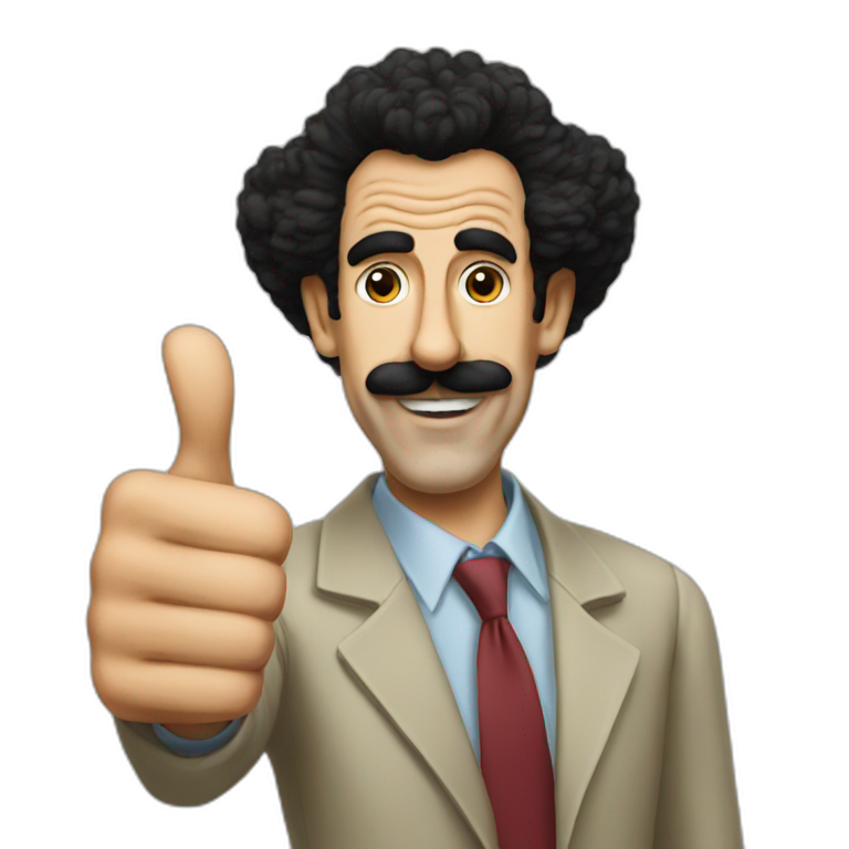 Borat both thumbs up emoji