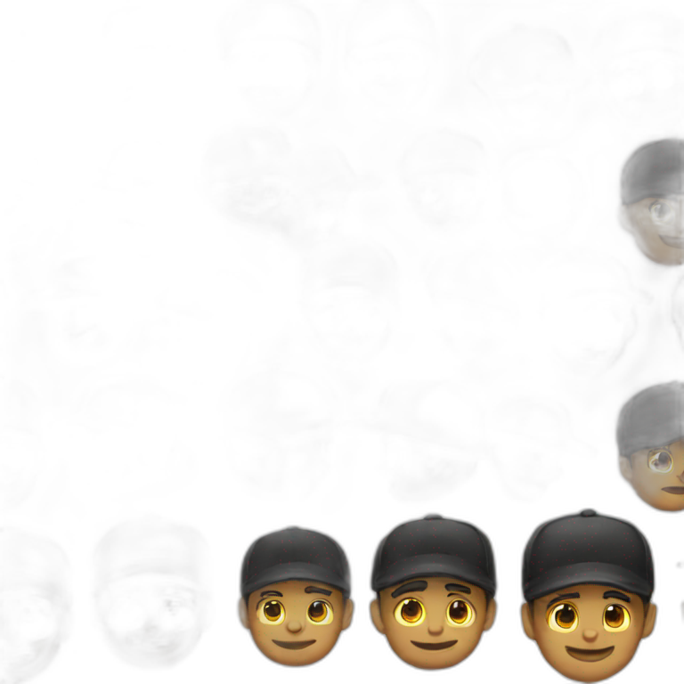 men with black cap emoji