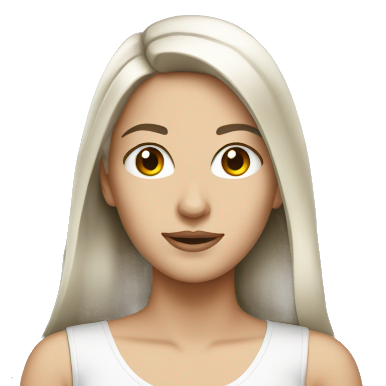 white brunette emoji