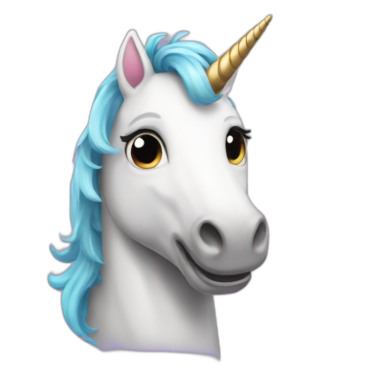 happy middle eyed unicorn emoji