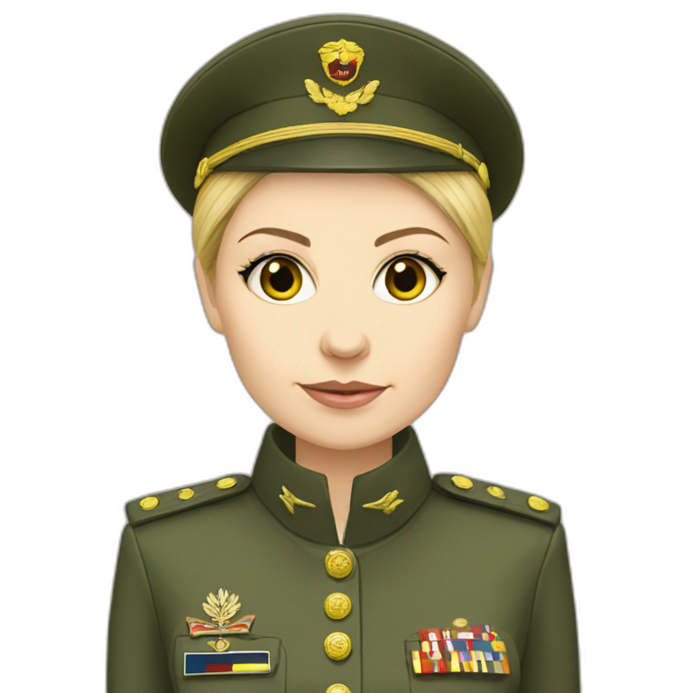 Tymoshenko in military uniform emoji