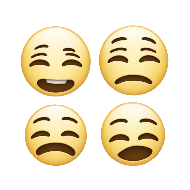 a happy and sad emoji emoji