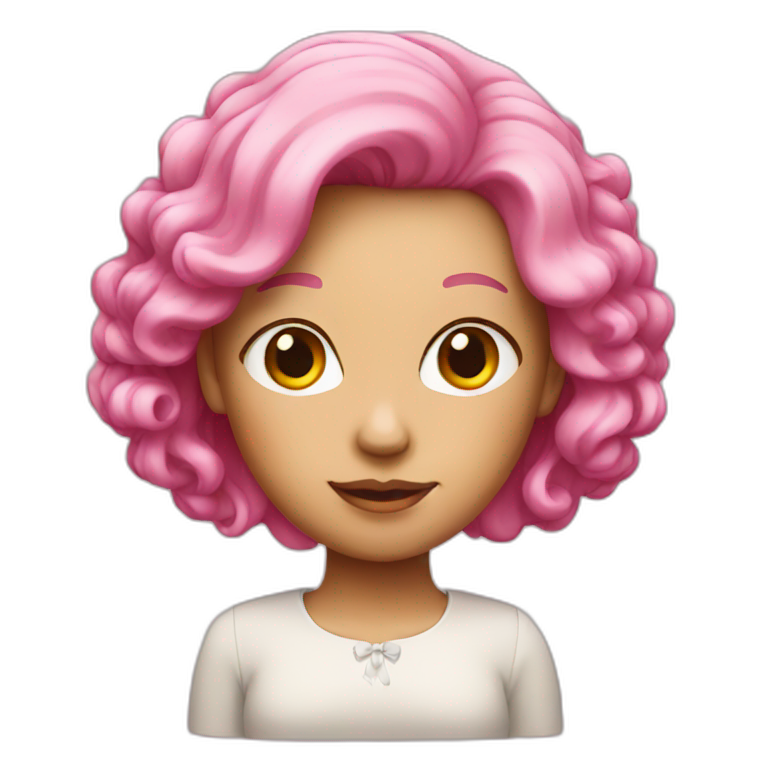 pink haired lady emoji