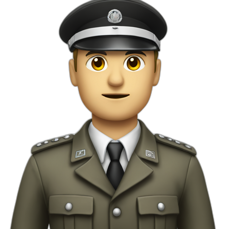 gestapo reich soldier raises arm emoji