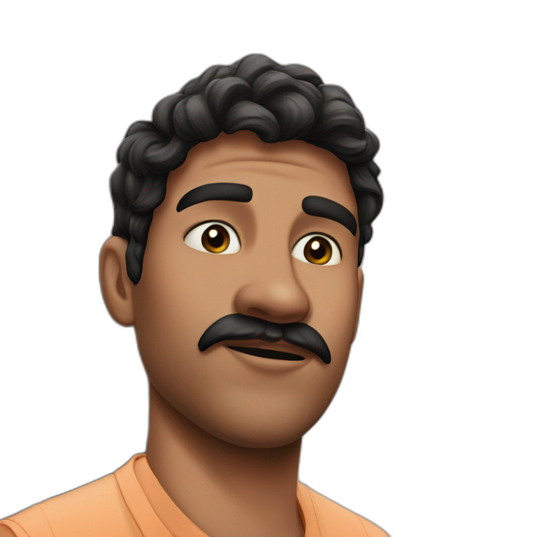 dark haired man with mustache emoji