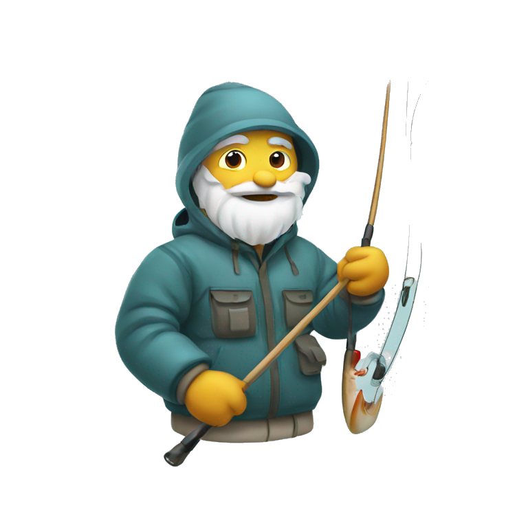winter fishing emoji