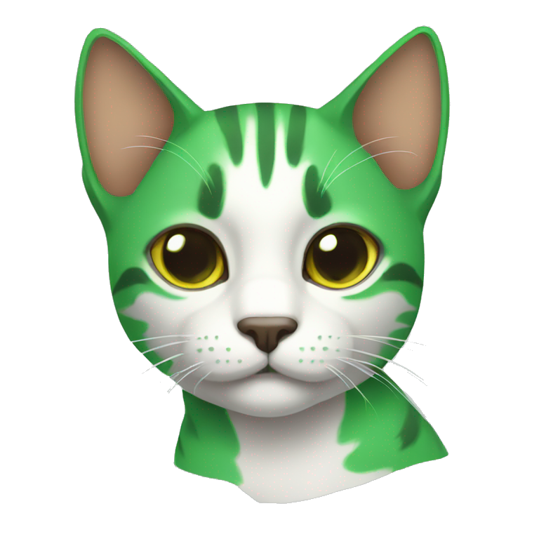 Gato verde emoji