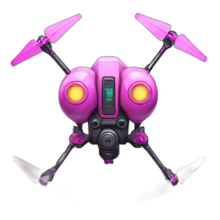 Cyberpunk pink drone emoji