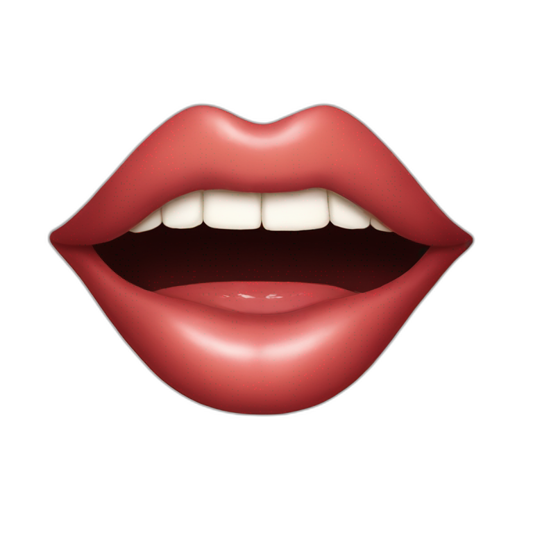 Lip bite emoji