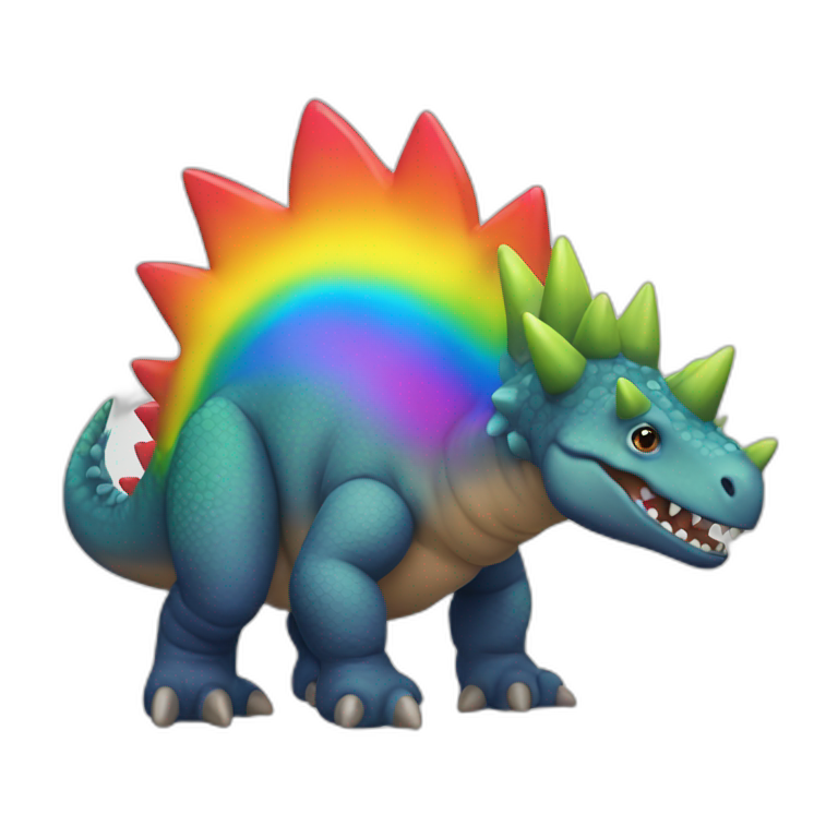 stegosaurus gay lgbt emoji