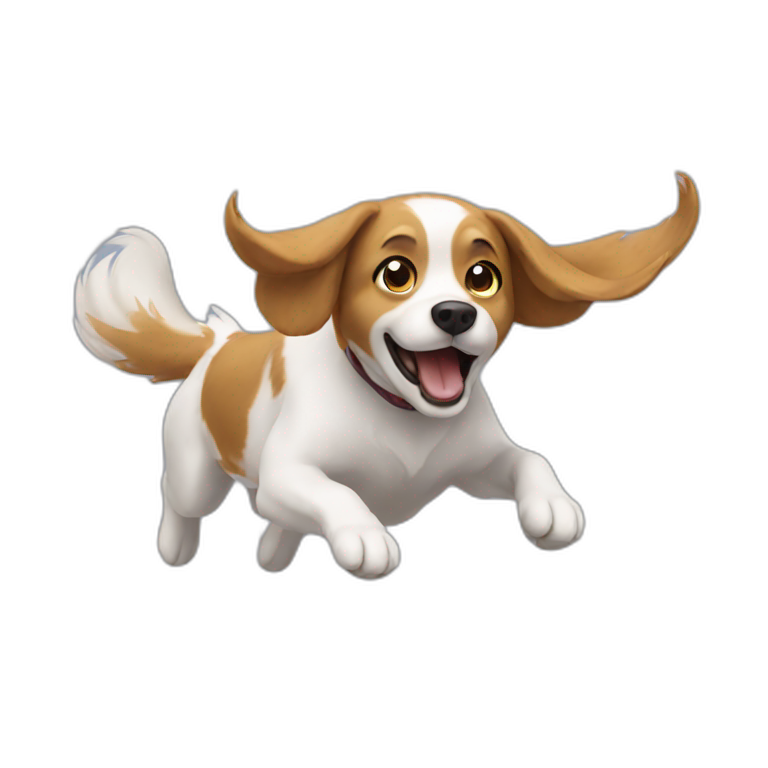 Flying dog emoji