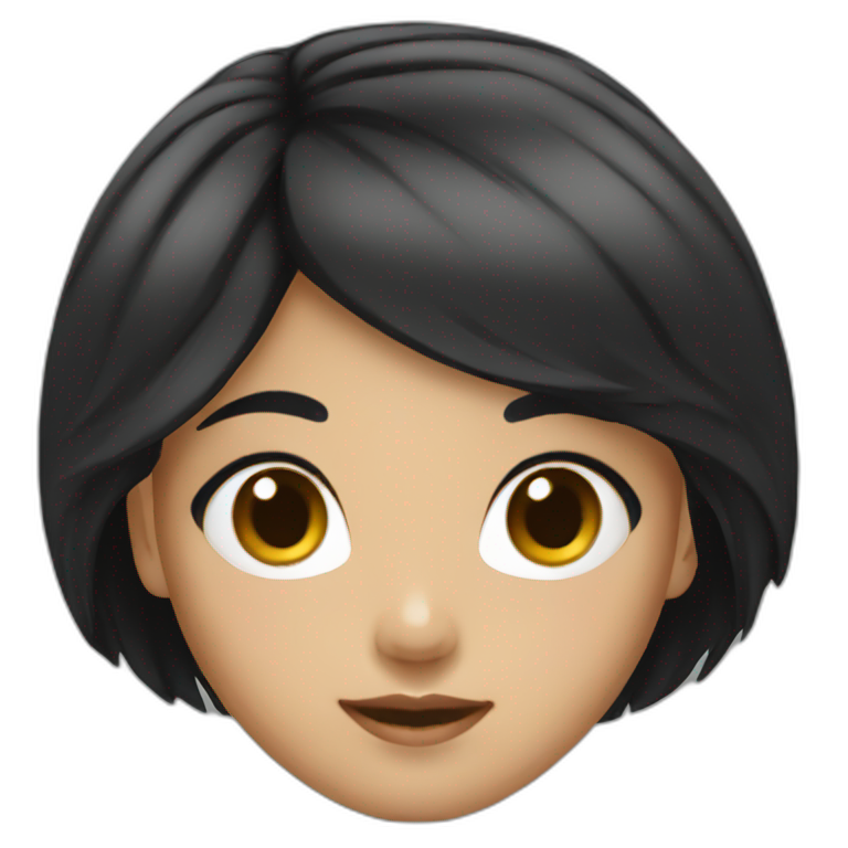 black hair asian girl emoji