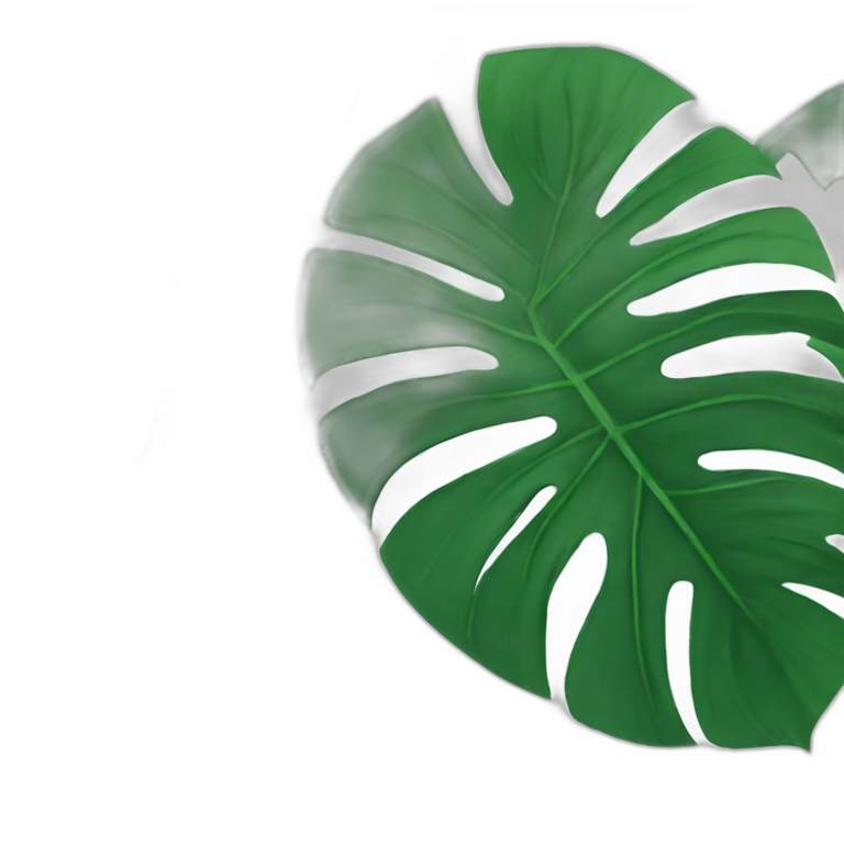 monstera leafs minimalist emoji