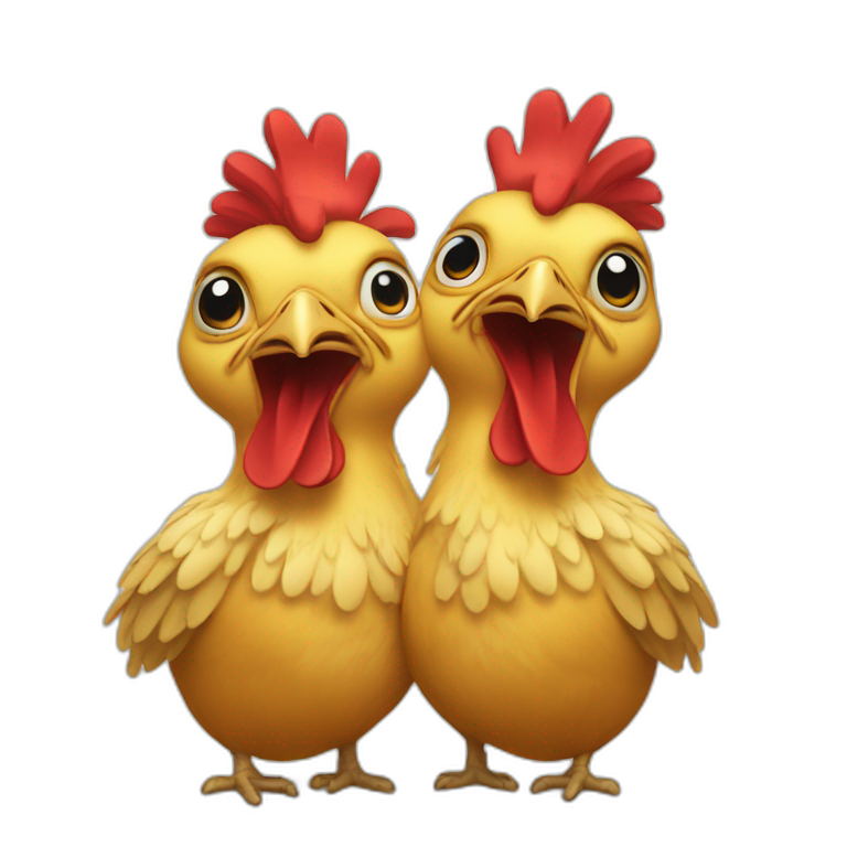 two headed chicken emoji