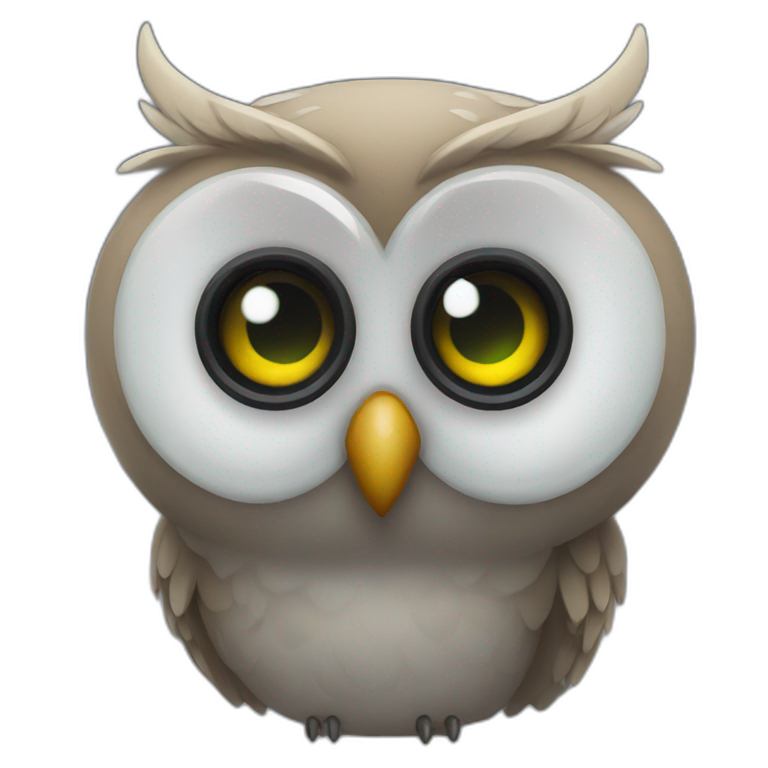 Owl with night vision emoji