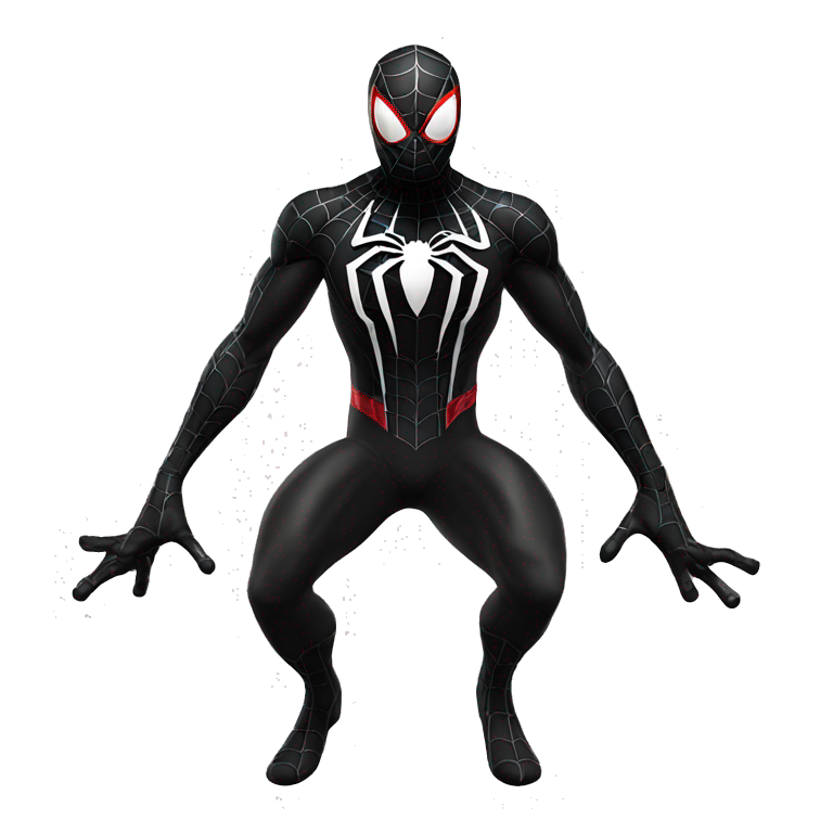 Spider man black emoji