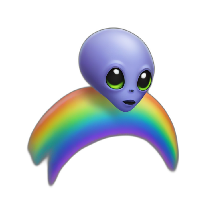 rainbow skin alien emoji