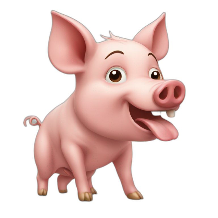 Pig barking emoji