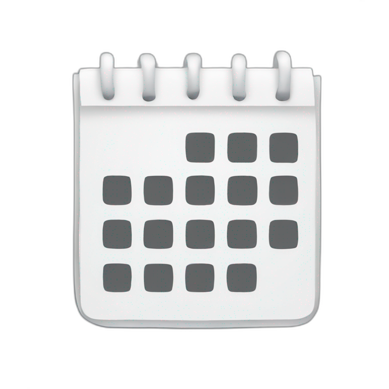 Minimalist calendar icon emoji