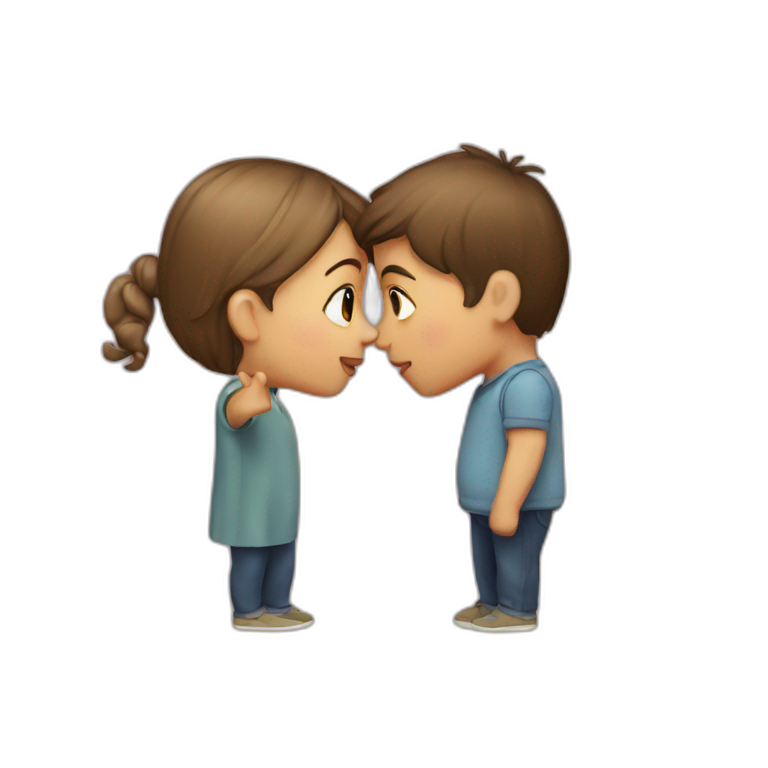 Boy & girl kiss emoji