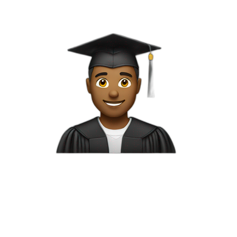 a man college graduate  emoji