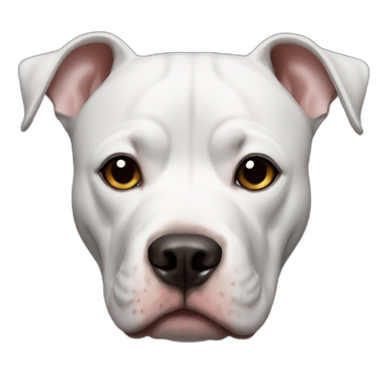 White-black pitbull dog emoji