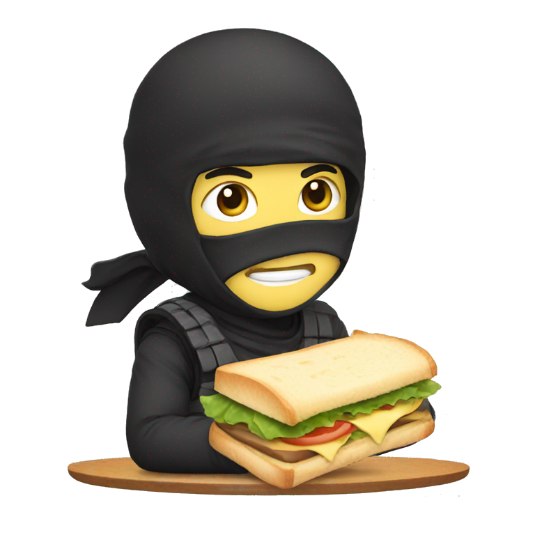 ninja eating sandwich emoji