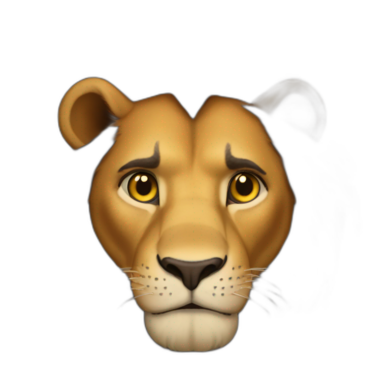 Scar lion king with Scar eye emoji