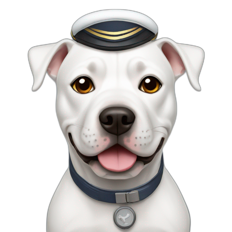 white staffy pilot emoji