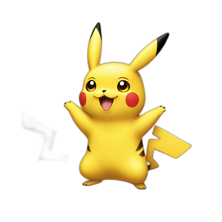 Pikachu with a bord with number twenty-two emoji
