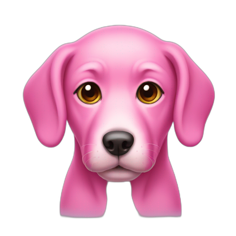pink dog emoji