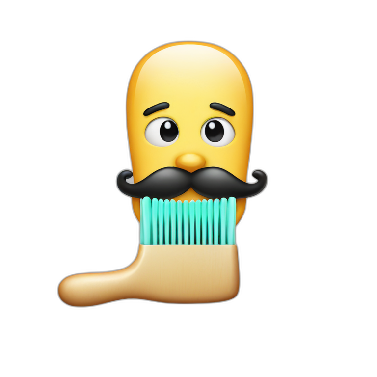 Toothbrush moustache emoji