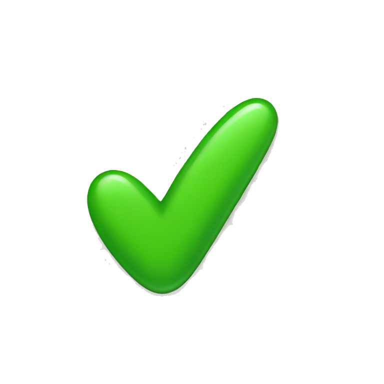 Green verified tick emoji