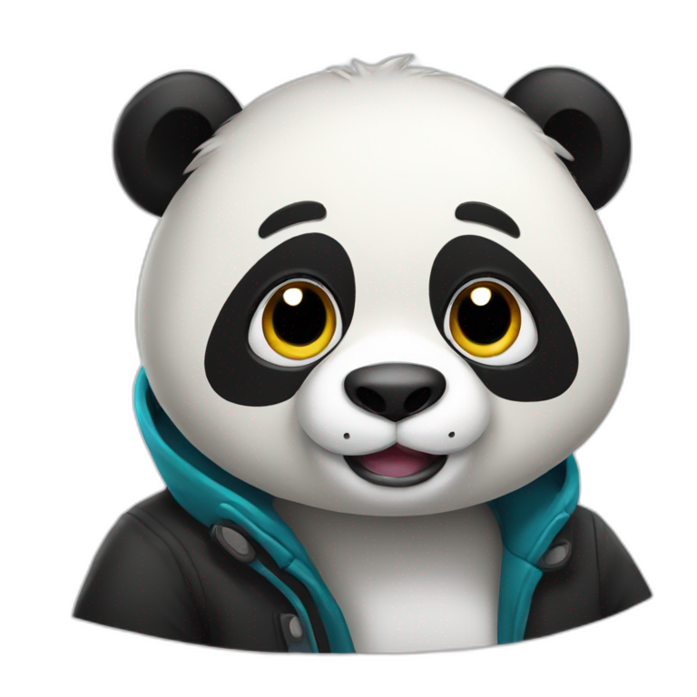 Panda avec manteau emoji