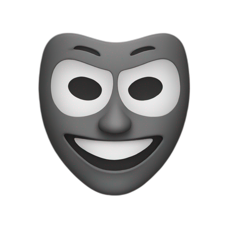 Happy mask emoji