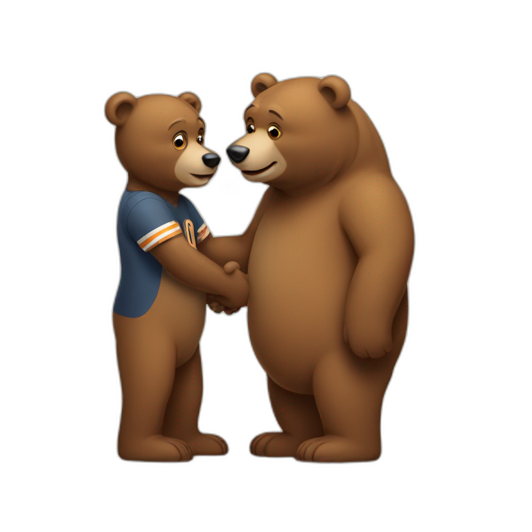 bears shaking hands emoji