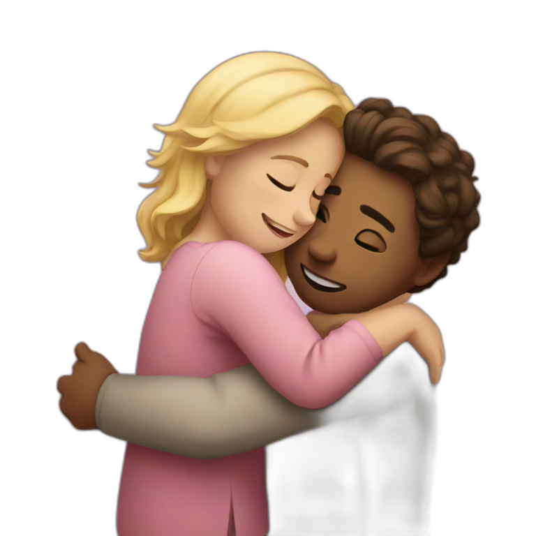 A longing hug emoji