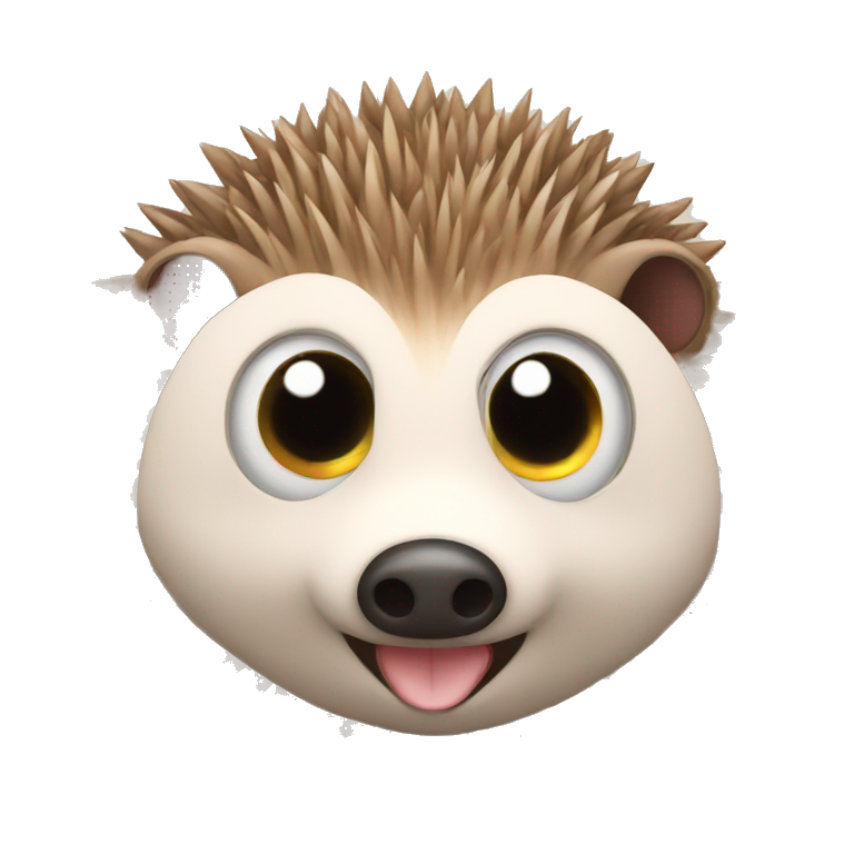 A cute one eyed hedgehog  emoji