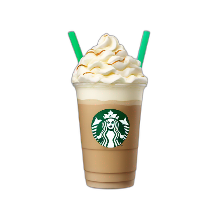 Starbucks white chocolate Frappé emoji