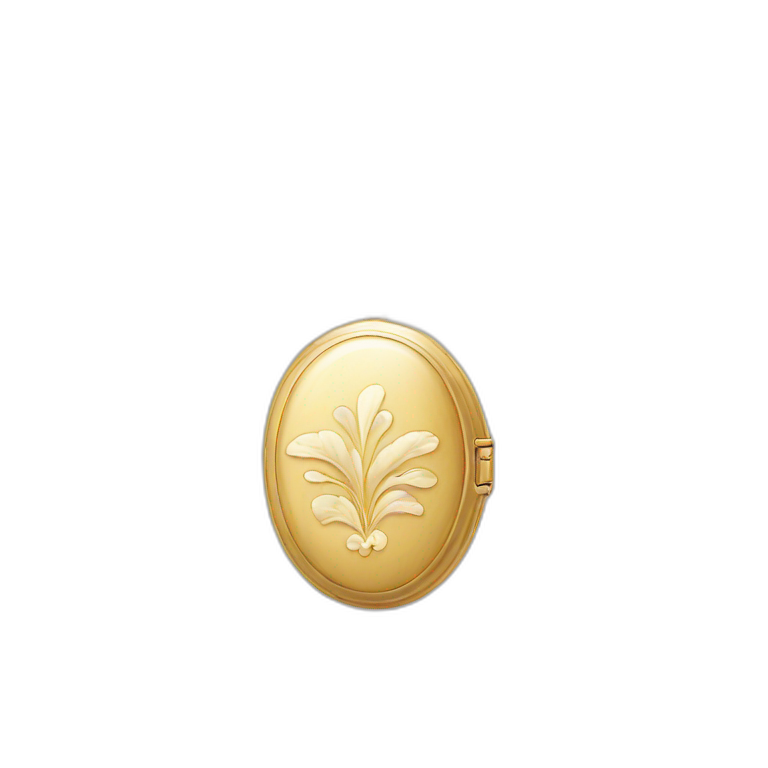 a pretty locket that represents on or off emoji