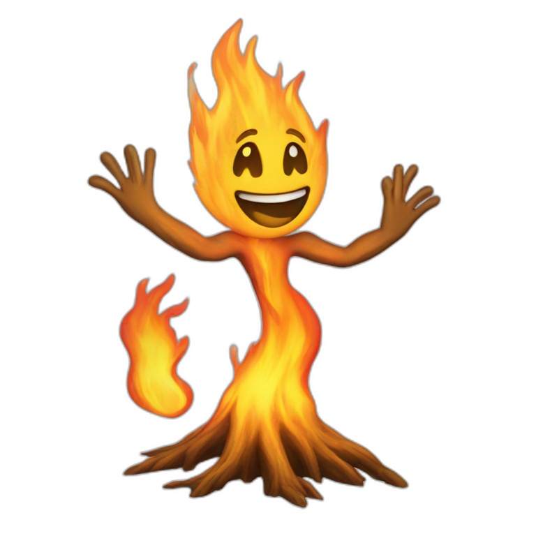 flaming dancing tree emoji