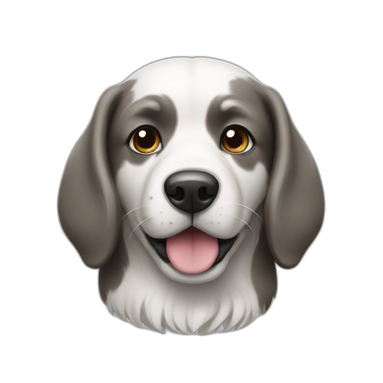 black-and-white-dog emoji