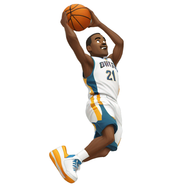 a basketball player dunking emoji