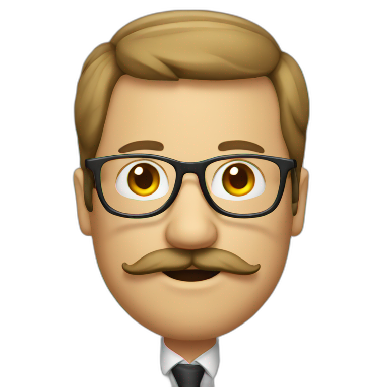 glasses and moustache man emoji