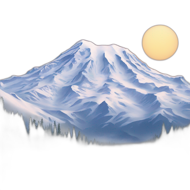 Snowy-mountain-mt-mount-rainier emoji