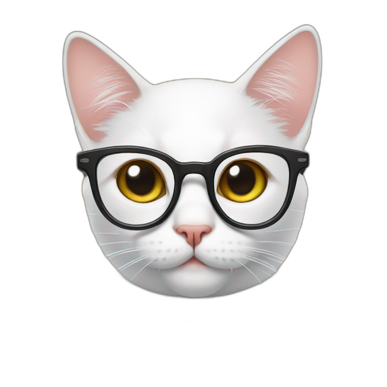 Cat and glasses emoji