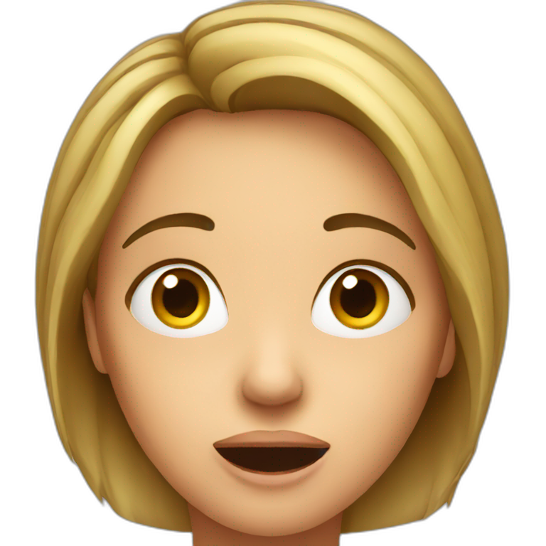 Surprised women face emoji