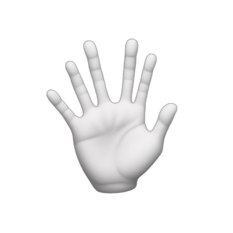 palm hand back emoji