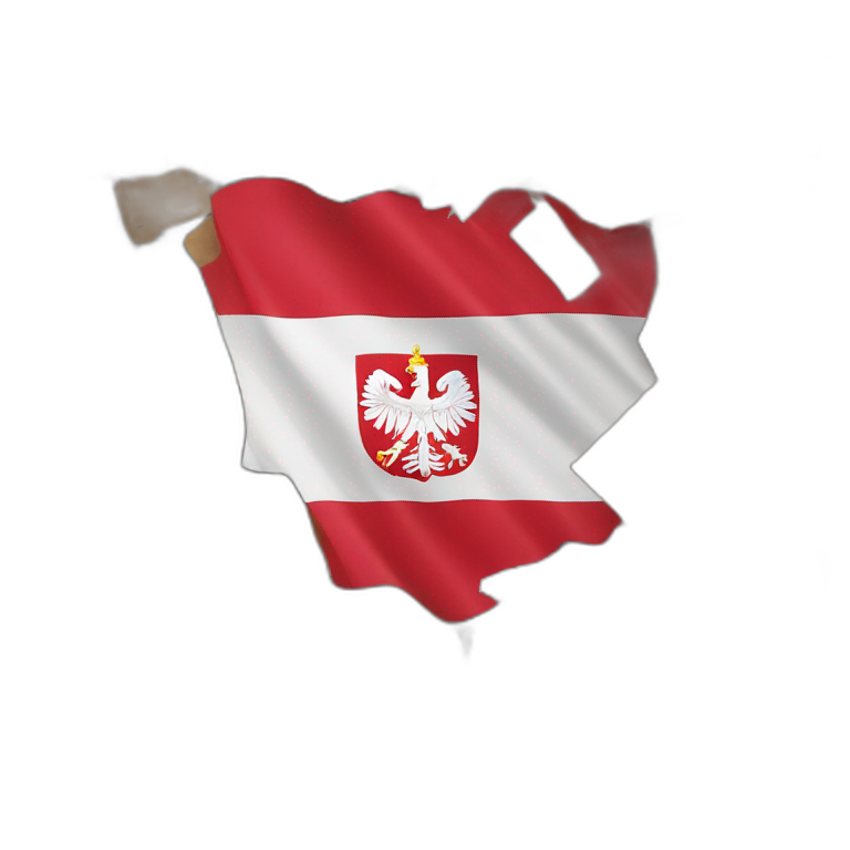 Poland flag on a pile of trash emoji