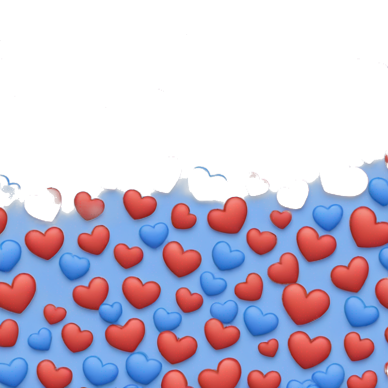 Blue and red heart emoji